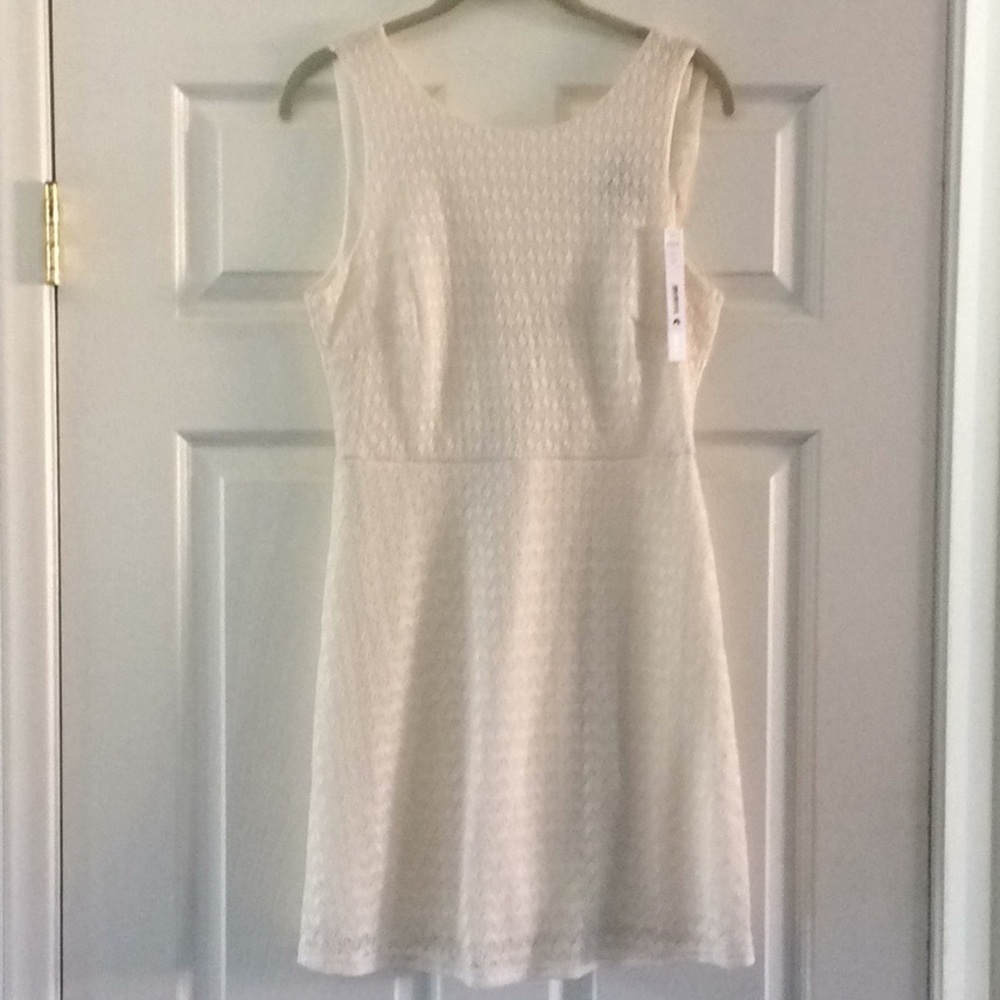 Aqua ruffle V back lace dress